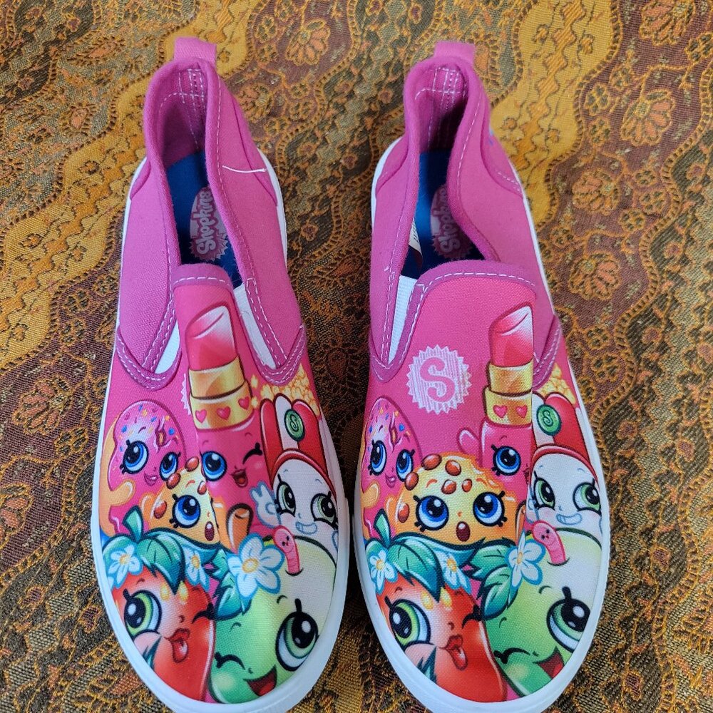 Shopkins Pink Fruit Figures Slip-ons Size 2